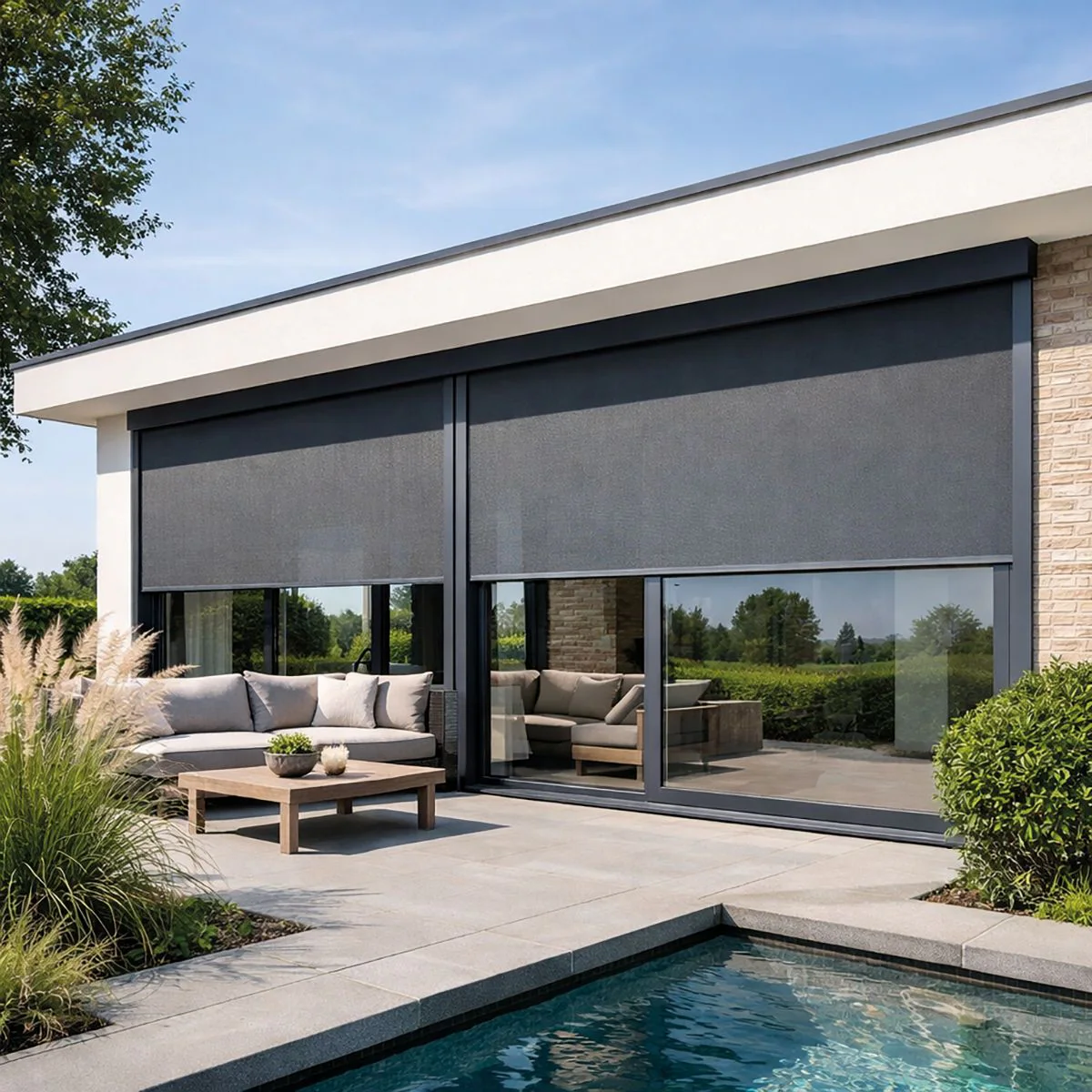 Realisatie van zipscreens op maat laten plaatsen door NOCTILUX