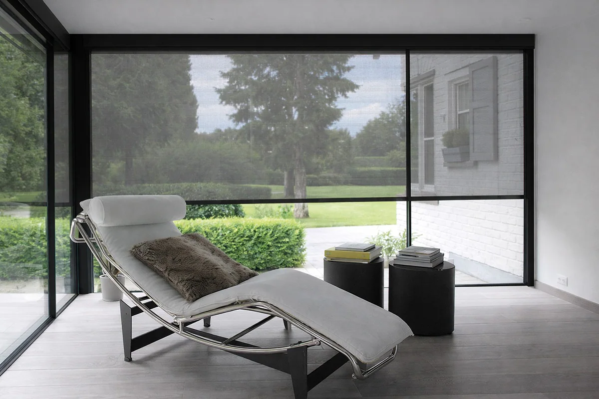 Woning met screens als voorbeeld voor de productgroep zonwering
