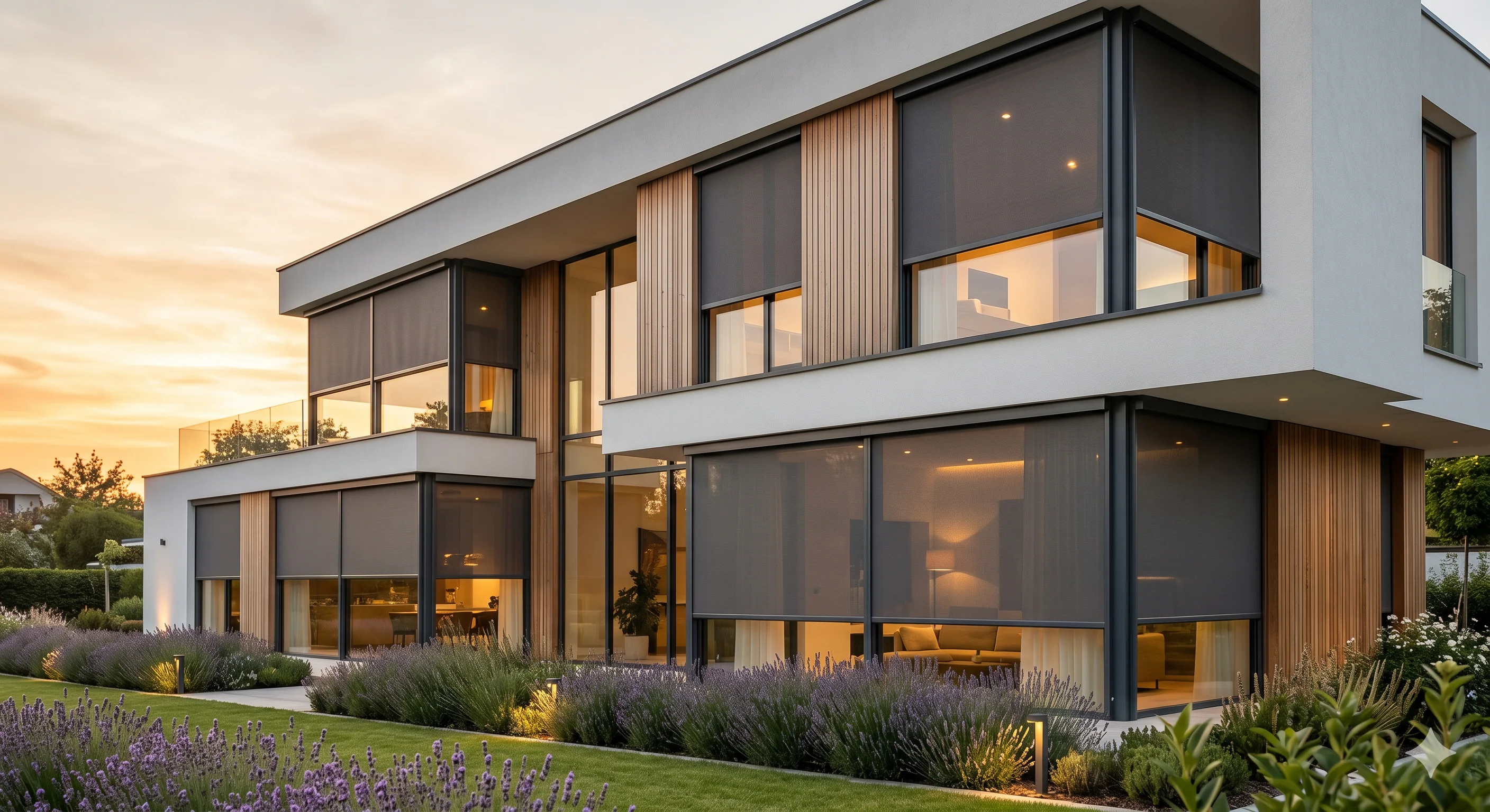 Moderne woning met screens